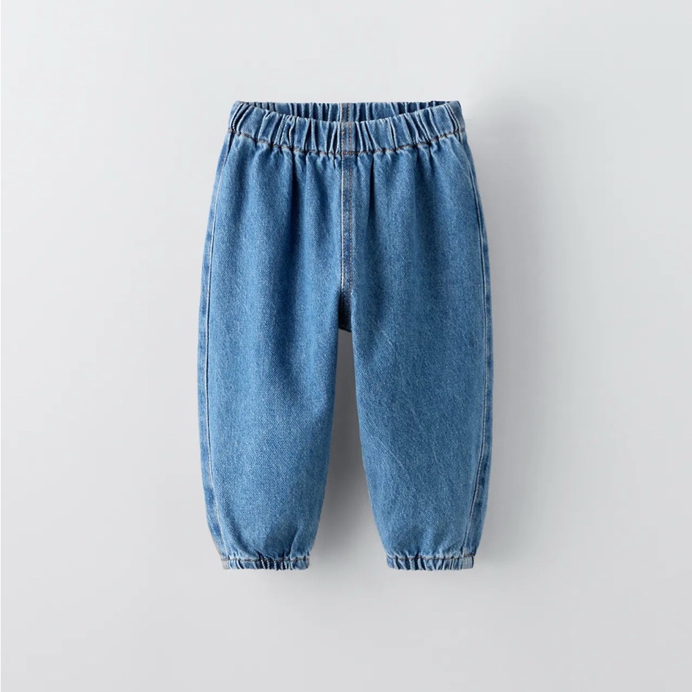 Zara - balloon denim pants (9-12 mo)